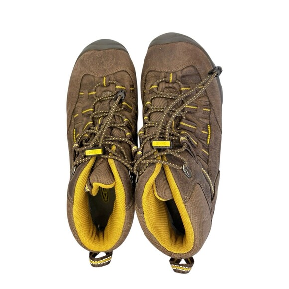 KEEN Men’s Waterproof Brown Ankle Boots Size 5 US / 38 EU Bungee Lace - Picture 5 of 12